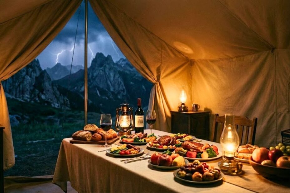 La mesa preparada Abundancia en medio de la batalla